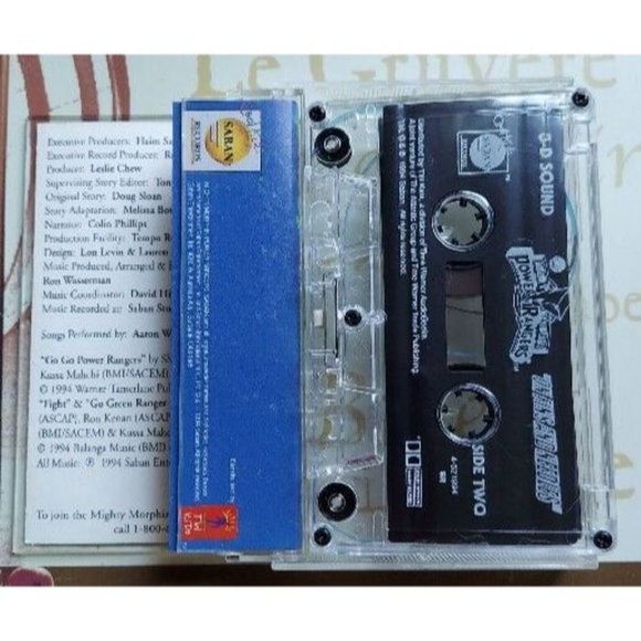 Mighty Morphin Power Rangers On Fins & Needles 3D Audio Adventure Cassette Testd - Picture 2 of 3